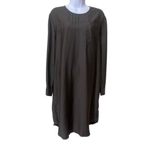 Standard James Perse Women Brown Long Sleeve Tunic Dress Size 4 New